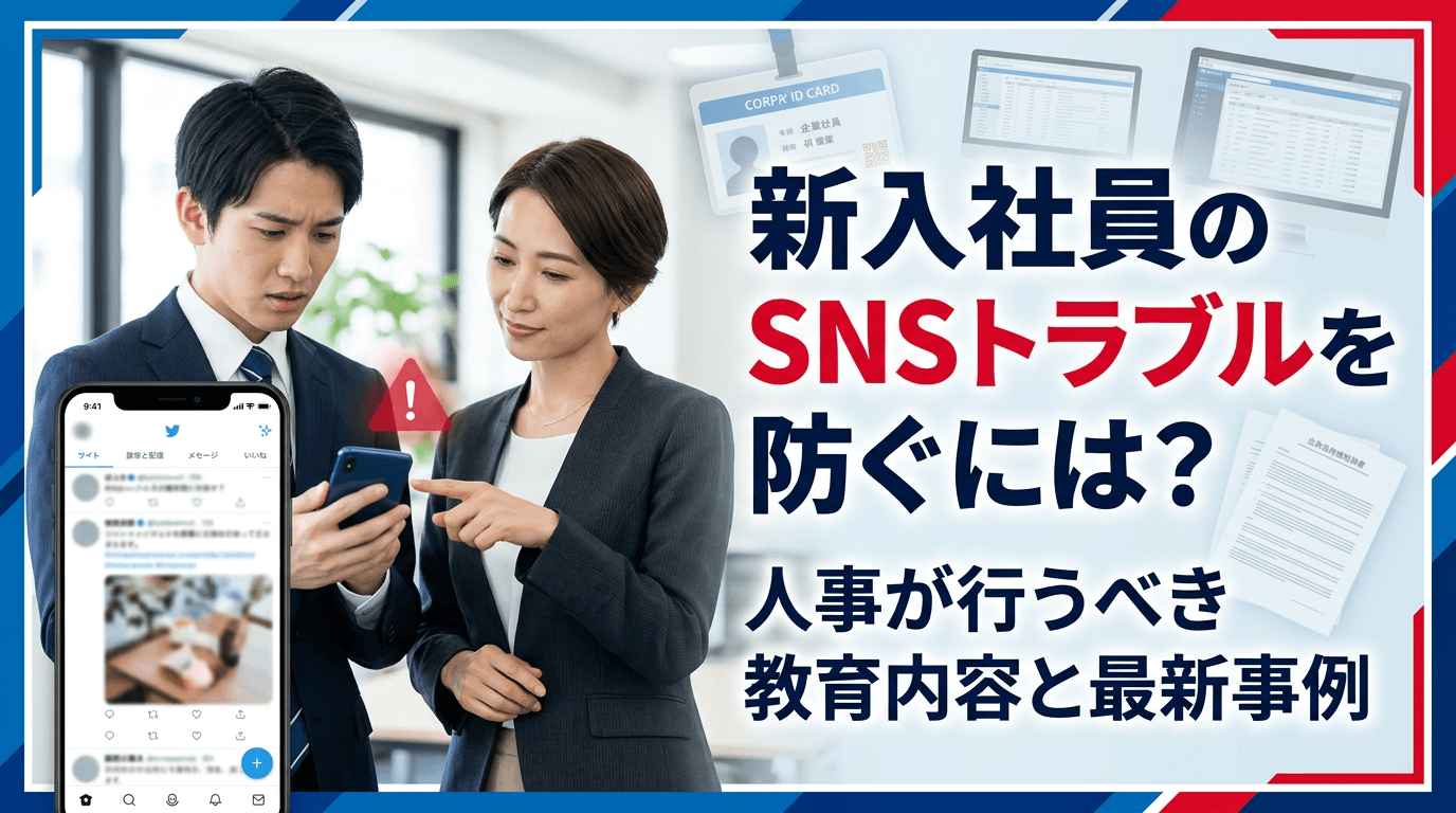 新入社員のSNSトラブルを防ぐには?人事が行うべき教育内容と最新事例・Q&A
