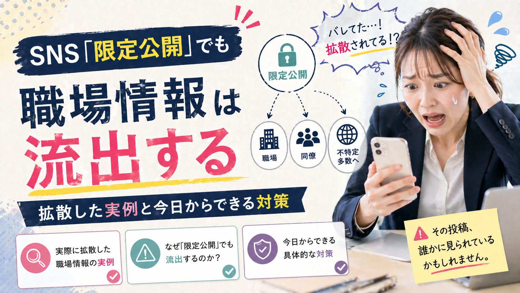 SNS「限定公開」でも職場情報は流出する！拡散した実例と今日からできる対策